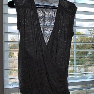 gray crossover tank top